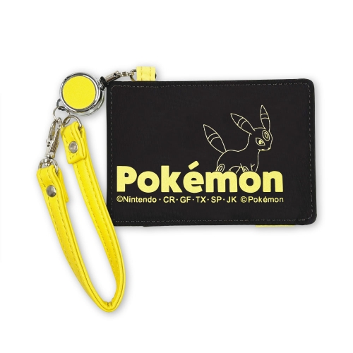 リール付きパスケース　カラーロゴ　ブラッキー