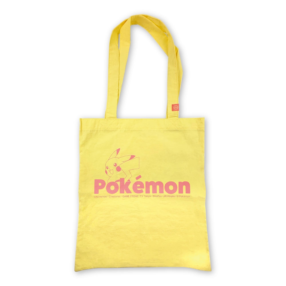 トートバッグ　カラーロゴ　ピカチュウ