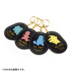 箔押しアクリルキーホルダー　ピカチュウ　シルエット