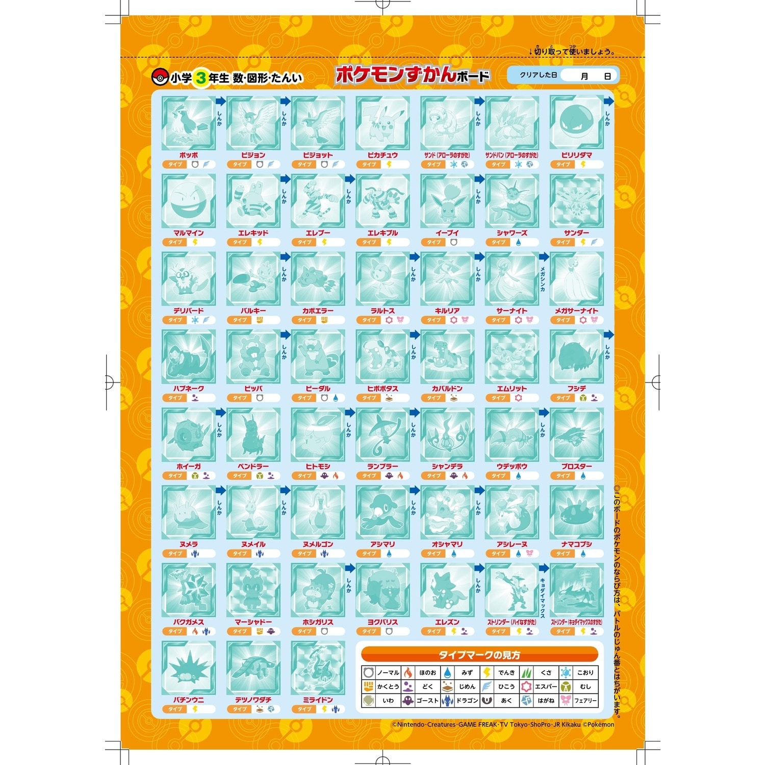 ポケモンずかんドリル　小学3年生　数・図形・たんい