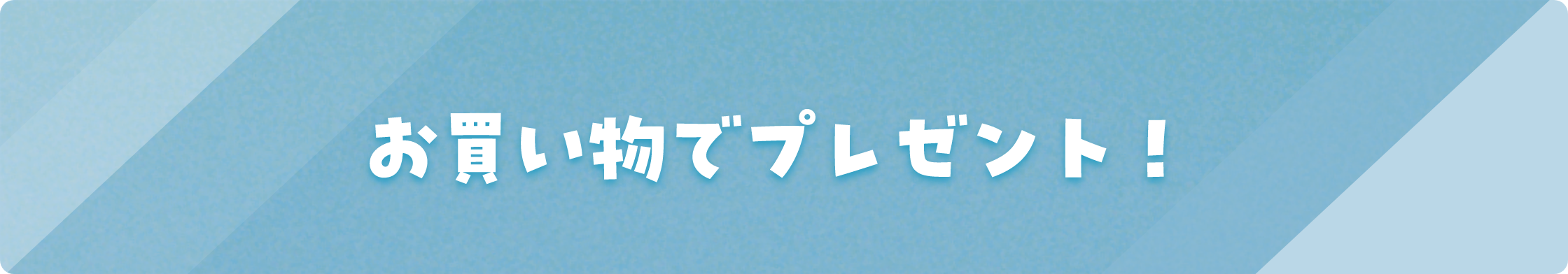 お買い物でプレゼント！