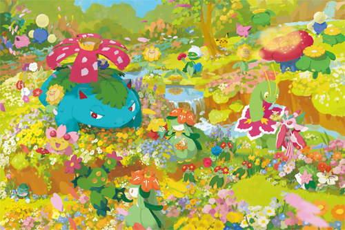 ポケモンたちでいっぱいのお花畑をイメージしたグッズが登場！
