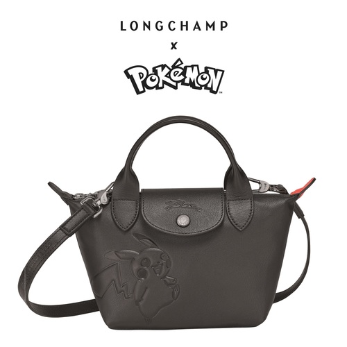 トップハンドルバッグ XS Longchamp x Pokemon 【ブラック