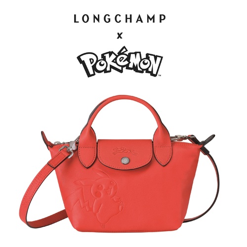 トップハンドルバッグ XS Longchamp x Pokemon 【レッド】 : ポケモン 