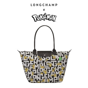 ショルダーバッグ L Longchamp x Pokemon 【ブラック/ホワイト】