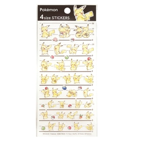 4SIZE STICKERS/PIKACHU NUMBER025