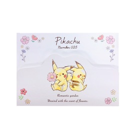 ピカチュウダイカットカバー付きメモ　「Pikachu number025」　フラワー